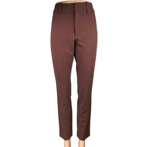 The Reset Women's Brown High Rise Skinny Straight Trousers Dress Pants Size M